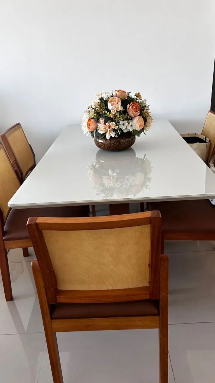 Jogo de Mesa de Jantar com 6 Cadeiras - Foto 2