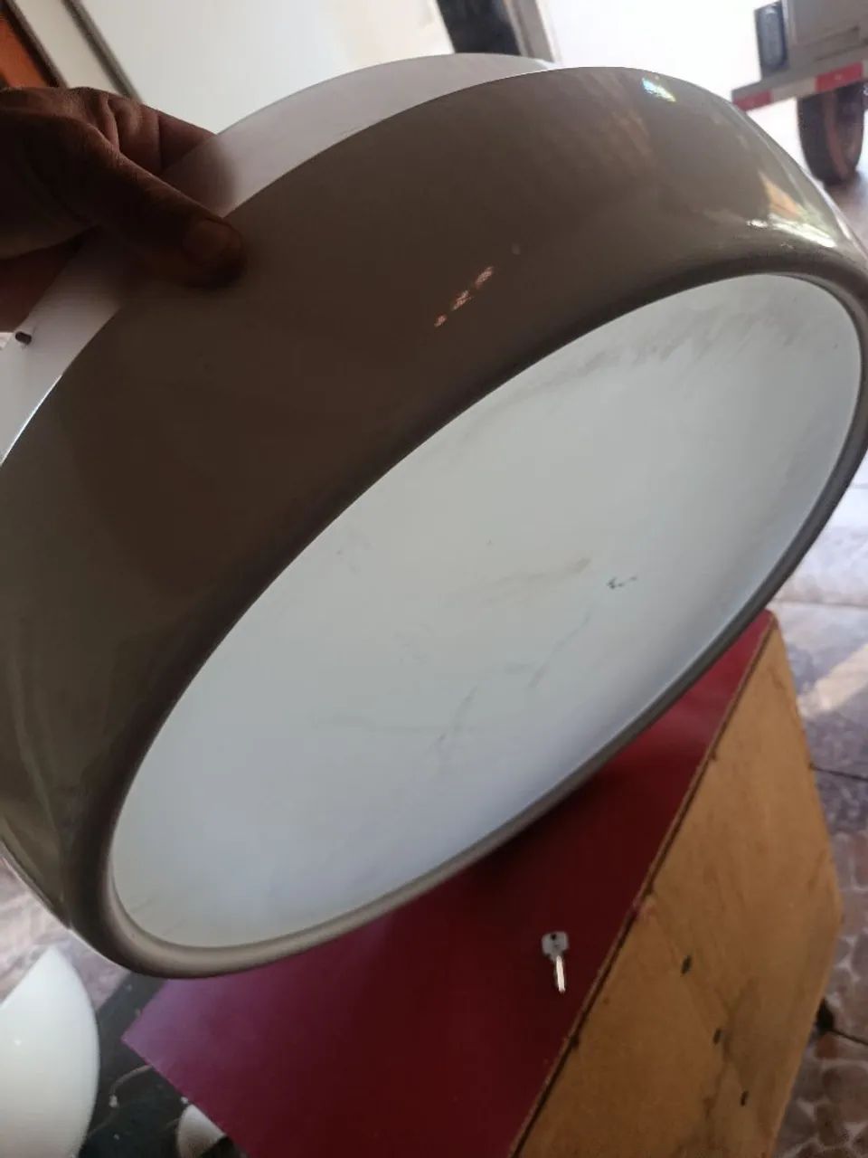 Lustre meia lua branco. - Foto 3