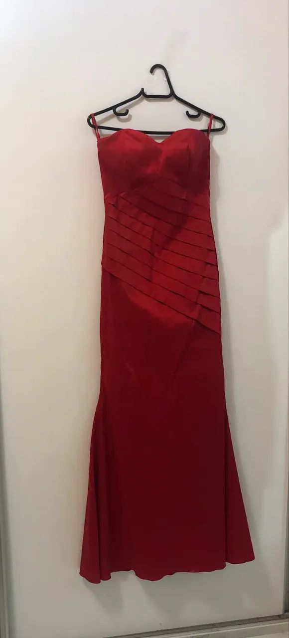 Vestido vermelho tomara que caia - Foto 2
