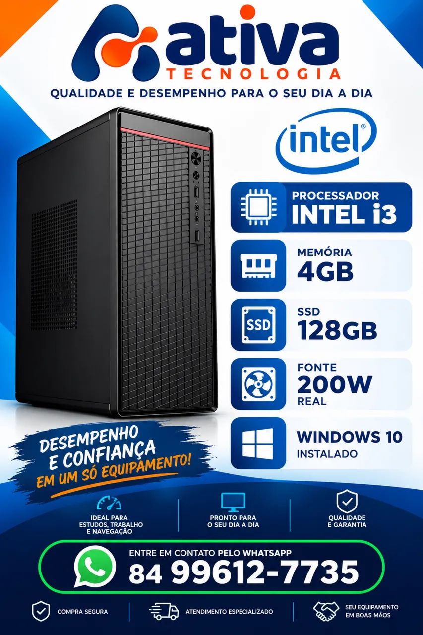 CPU i3 4GB SSD 128GB
