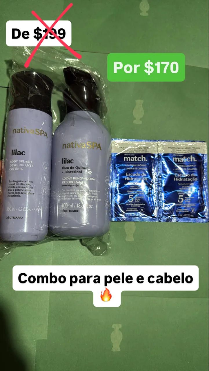 Combo nativa SPA Lilac o Boticário 