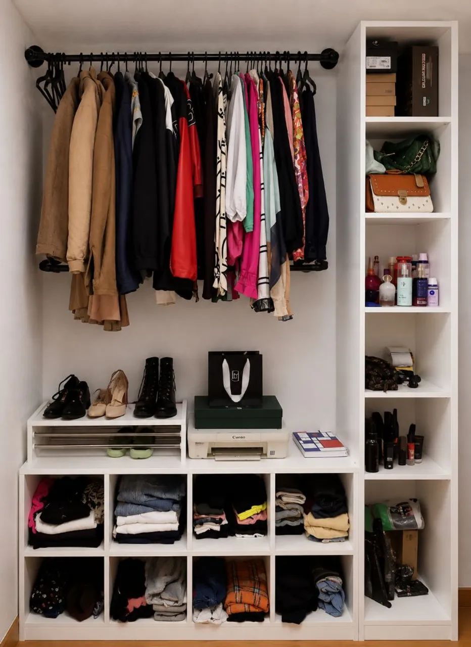 Closet moldulado em MDF e cabideiros - Foto 3