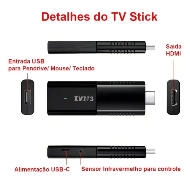 Tv Stick 4K Android 14 Wifi 5g Full HD - Foto 3