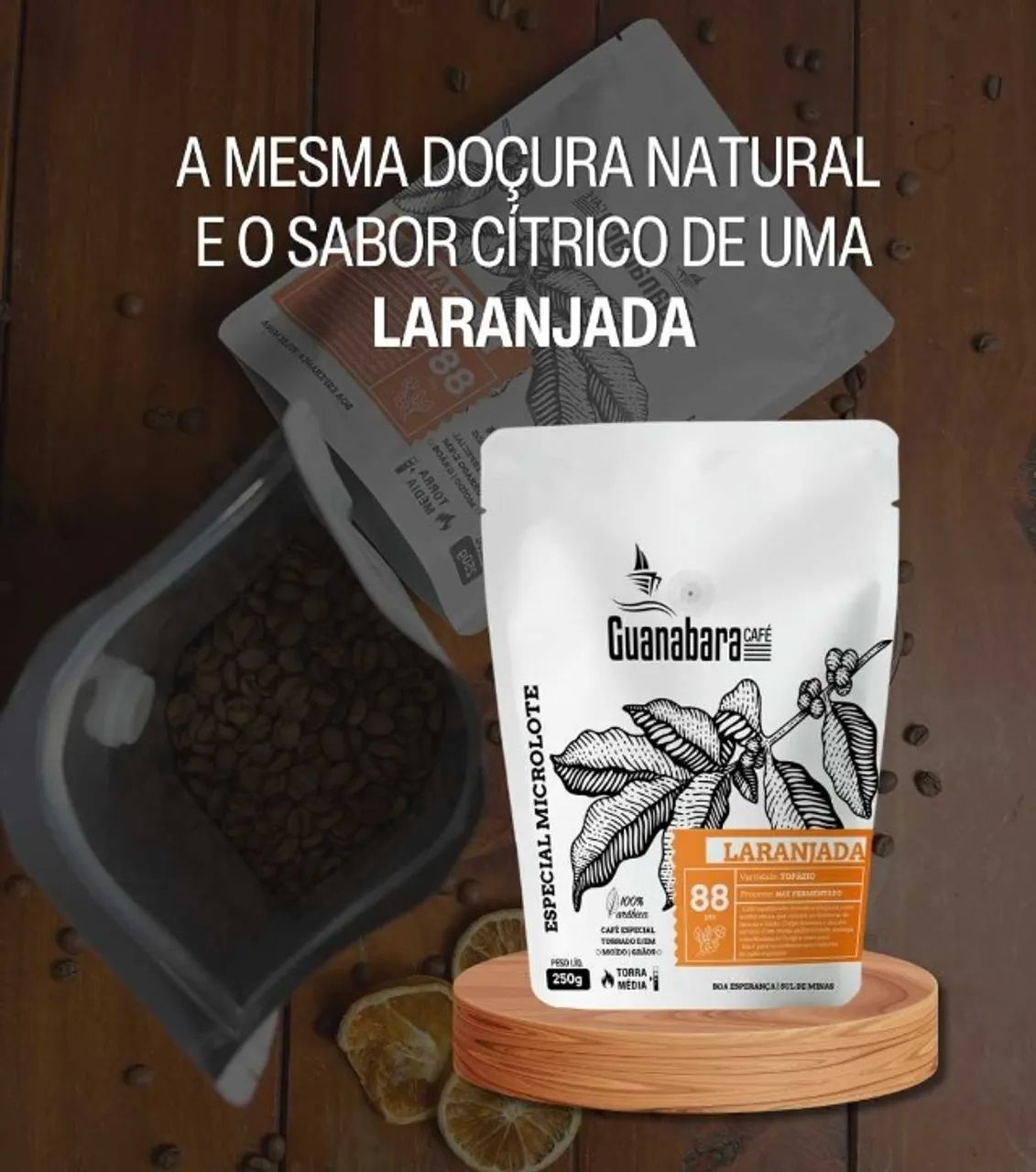 Café Especial Microlote Guanabara Laranjada 250 g - Torra Média  - Foto 3