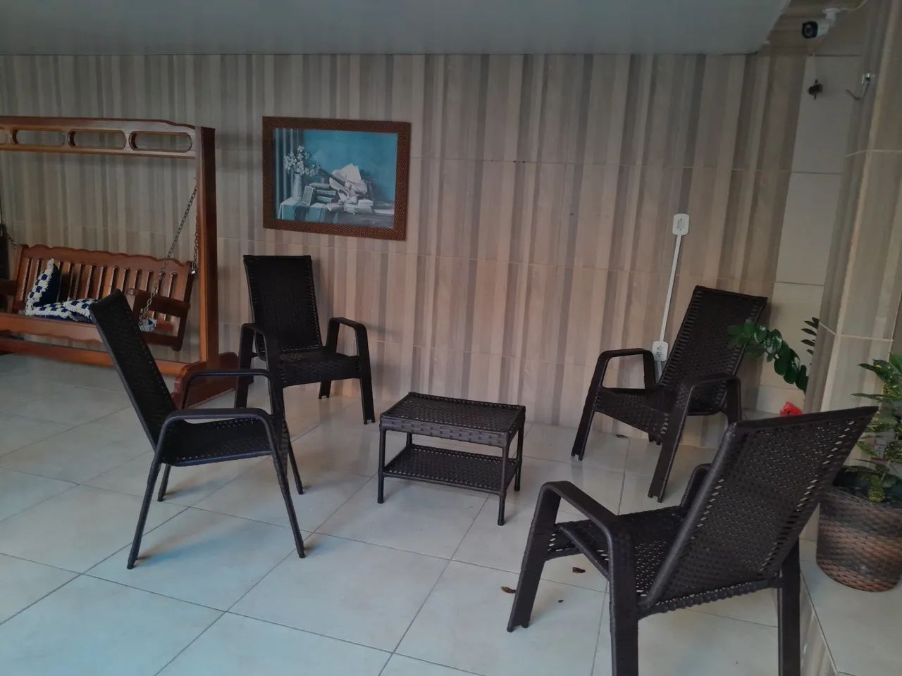 Conjunto de cadeiras de fibra c/ centro  - Foto 4