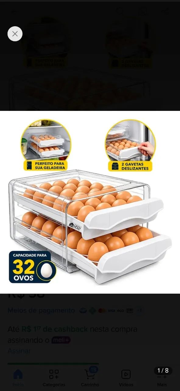 Caixa De Armazenamento De 32 Ovos De Cozinha De Duas Camadas