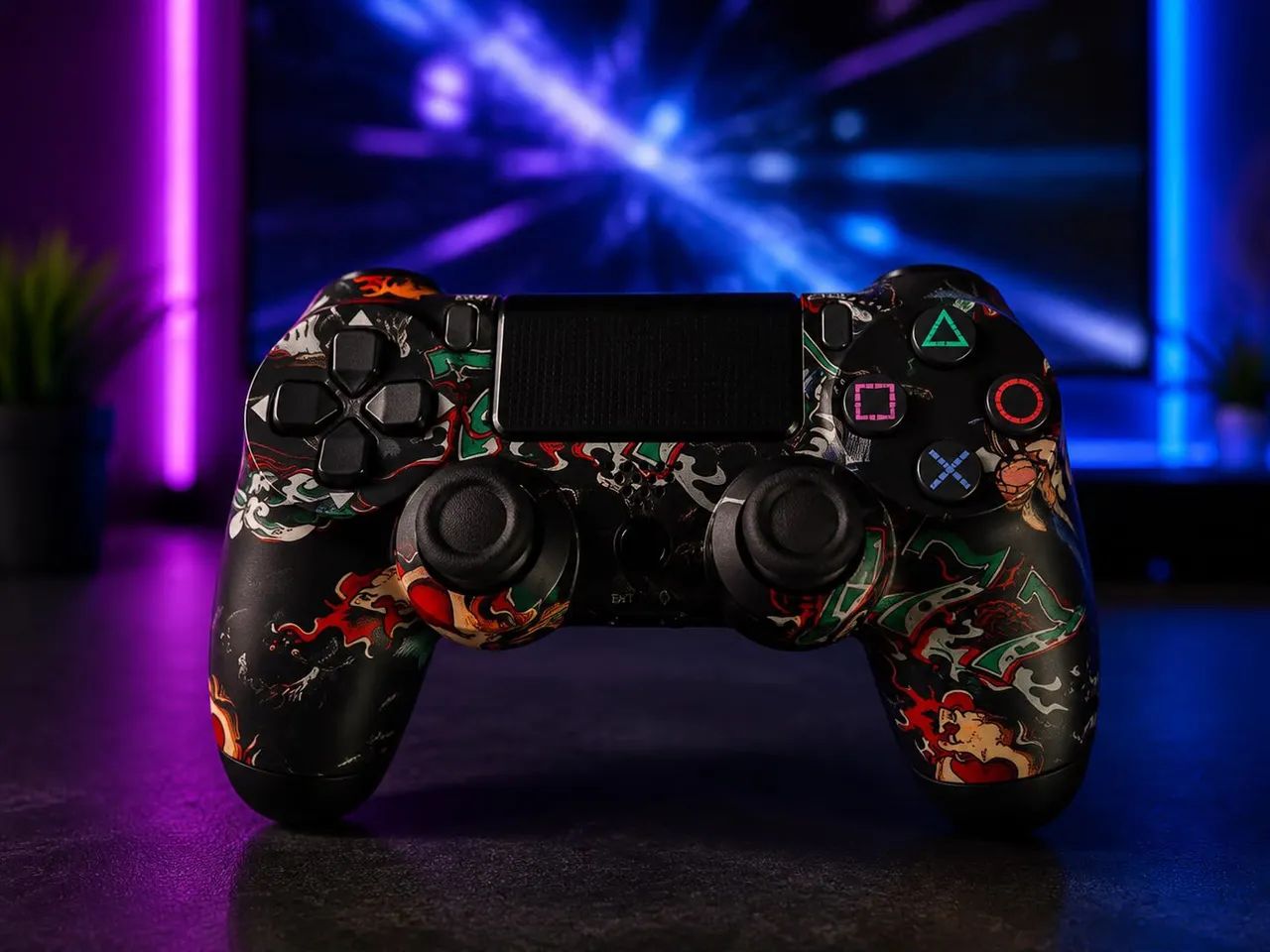 Controle para PS4 com Fio Estampado DualShock 4 - Foto 2