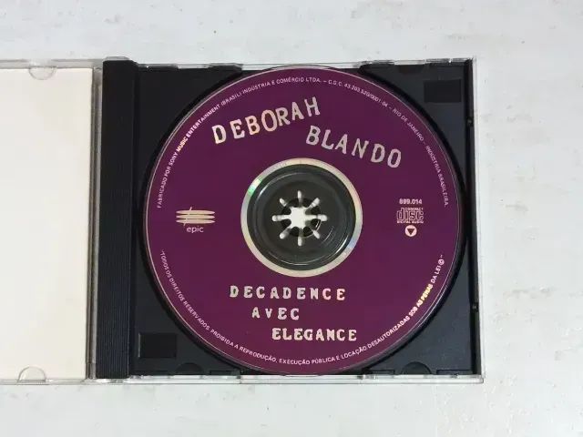CD Single Deborah Blando Decadence Avec Elegance 1992 Raro - Foto 2
