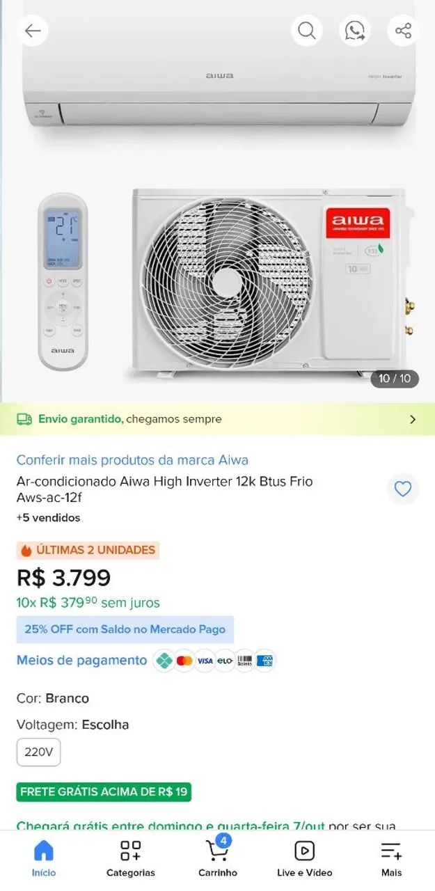 Ar condicionado Aiwa Split - Foto 5