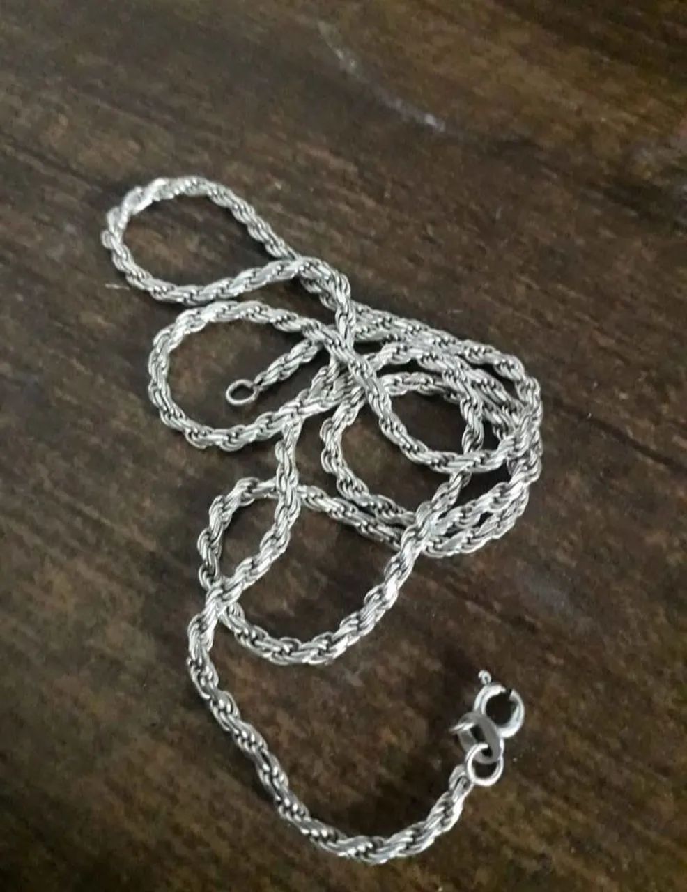 Colar Gold Silver de prata 925 estilo corda. OPORTUNIDADE