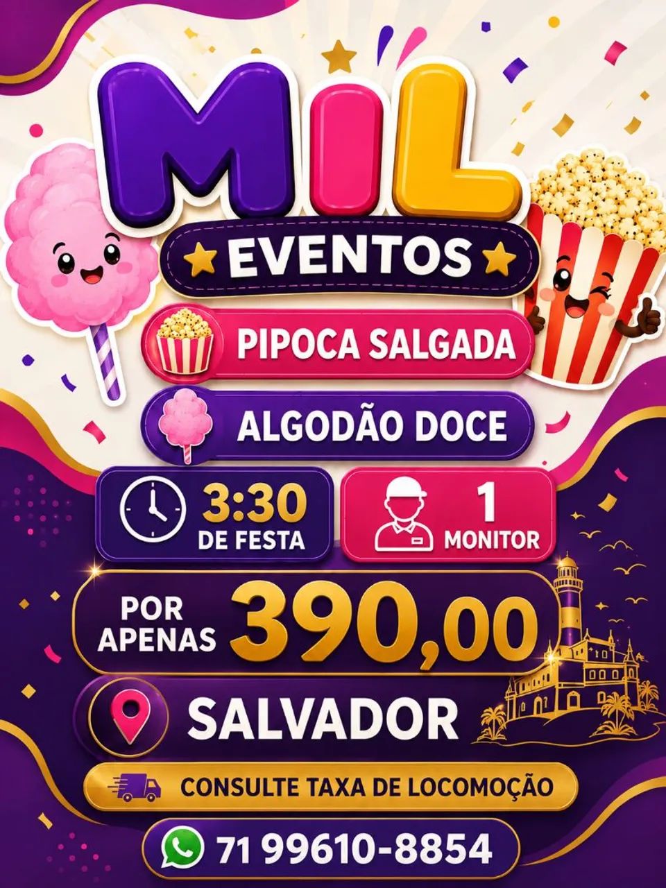 Algodão doce e pipoca - Foto 3