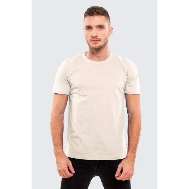 Camiseta Champagne 100% Algodão Lisa Básica - Nova