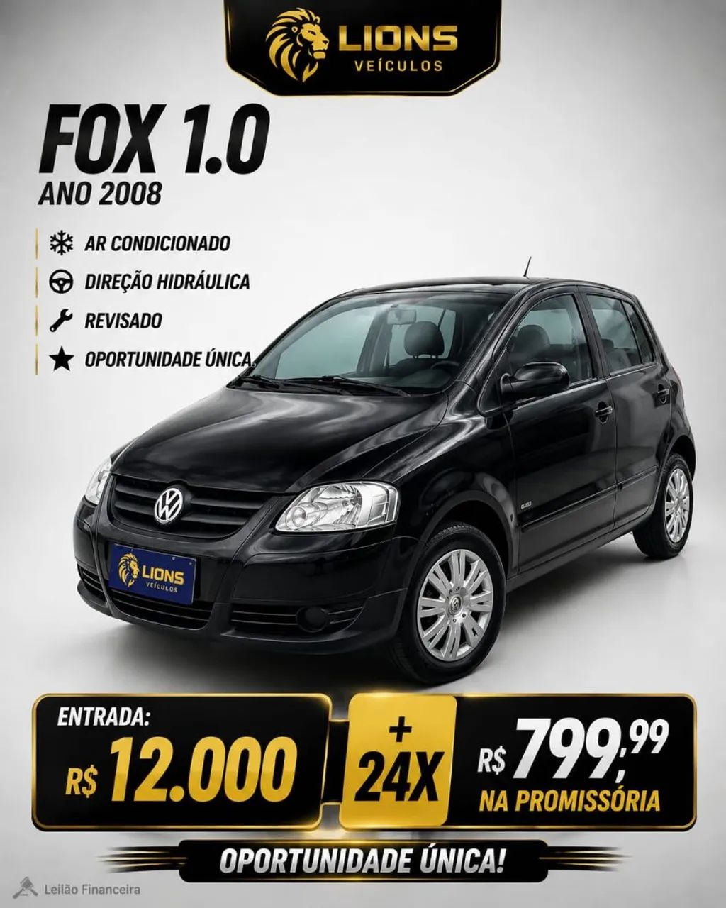 Carros com entrada e promissória 