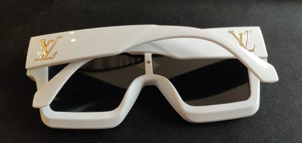 Óculos de sol Louis Vuitton Millionaires branco com lente espelhada - Foto 3