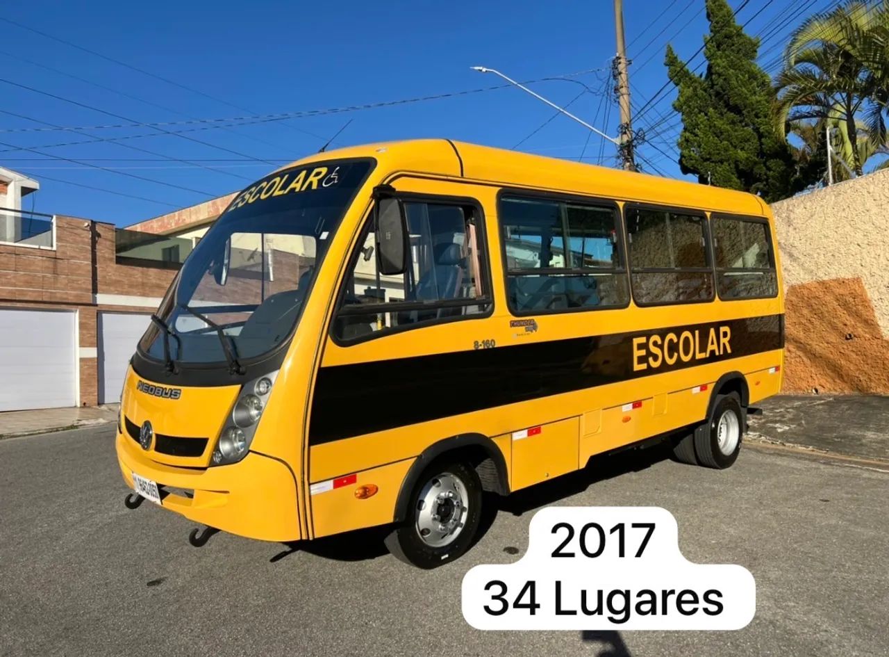 Micro Ônibus 2017 Volks 8-160  34 Lugares Motor Cummins Neobus 