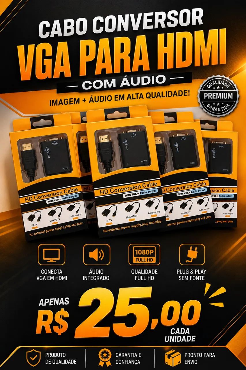 Conversor vga para hdmi