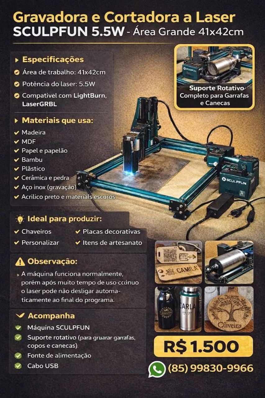 Gravadora e cortadora a laser