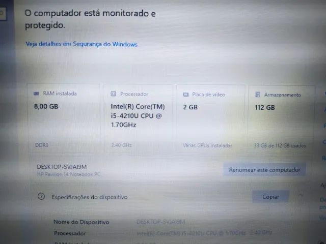 NOTEBOOK HP 8GB RAM CORE i5 COM SSD - Foto 4