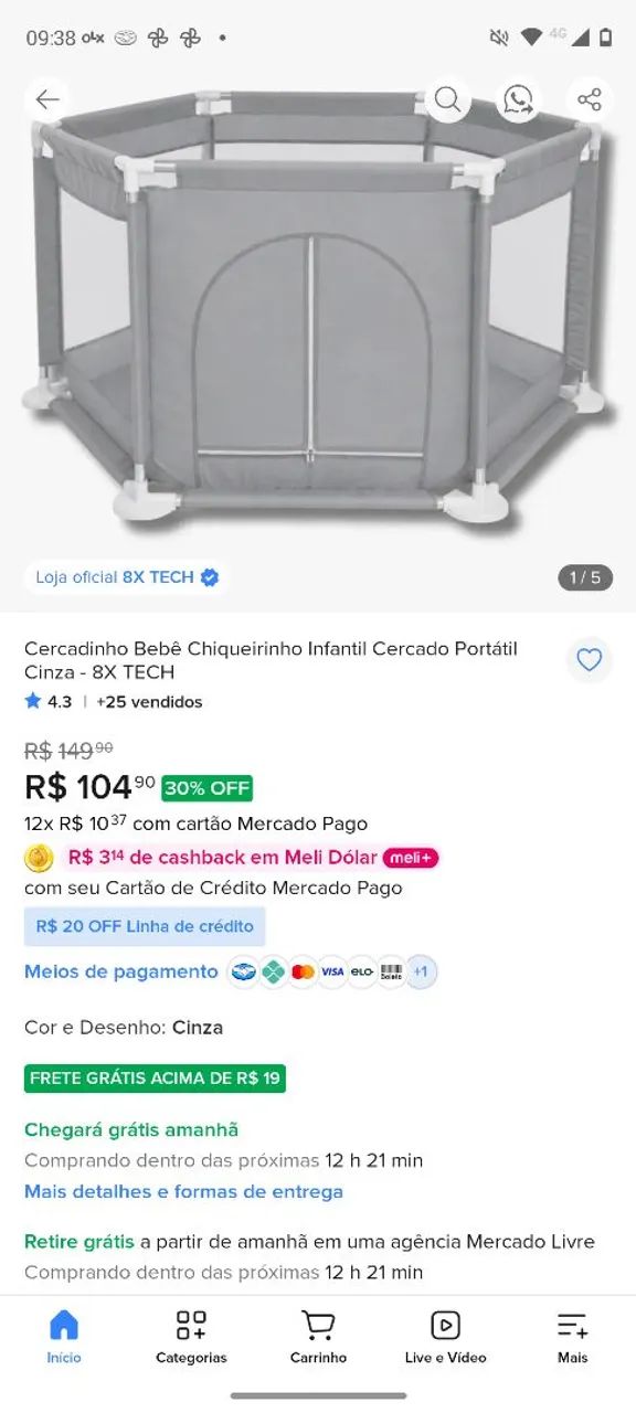 Cercadinho bebê, chiqueirinho infantil cercado.  - Foto 3