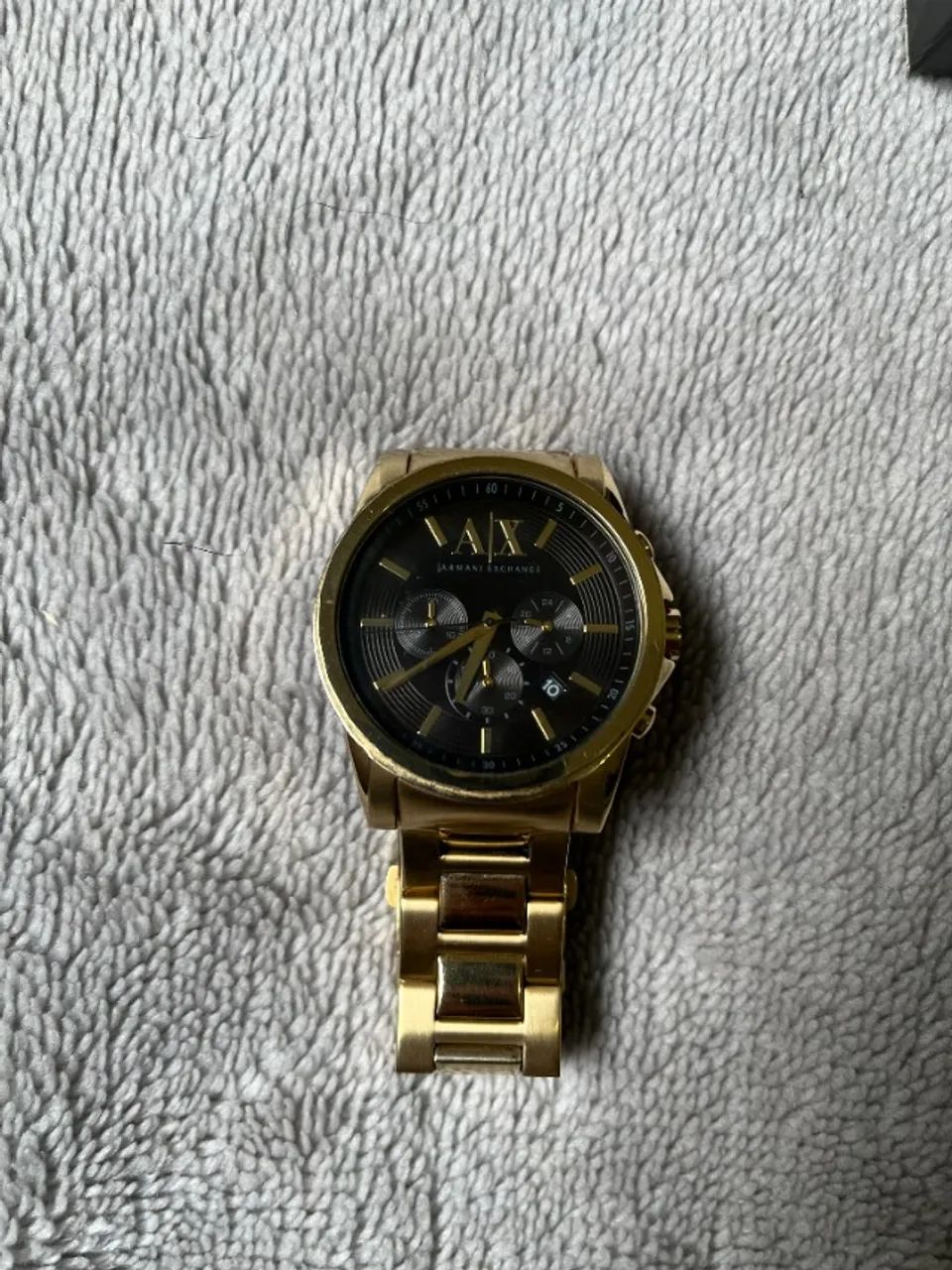 relógio armani exchange original dourado cronógrafo - Foto 4