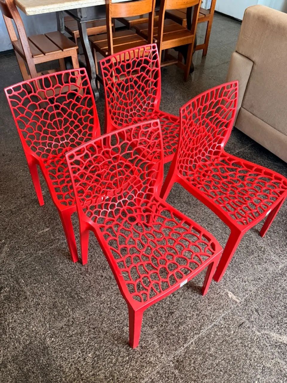 CONJUNTO CADEIRAS VERMELHA  - Foto 5
