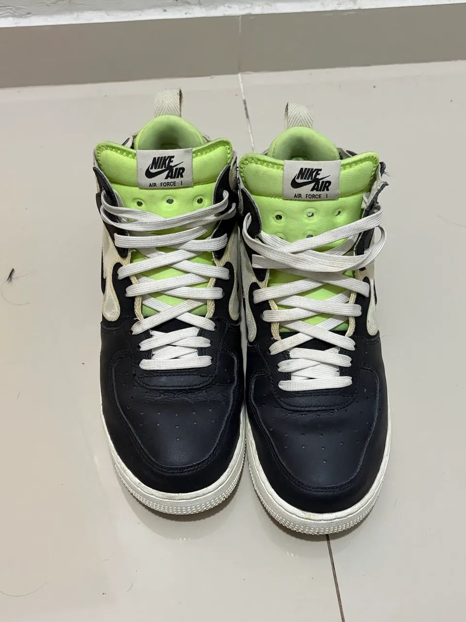 Nike air force 1 mid react black neon - Foto 2