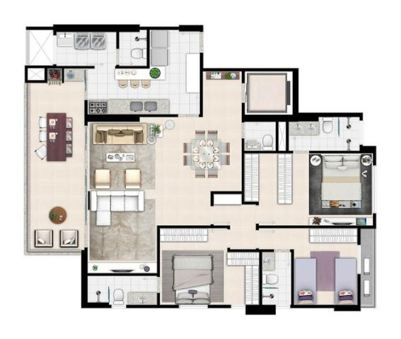 Apartamento de 3 quartos com 3 suítes no Setor Bueno - Foto 5