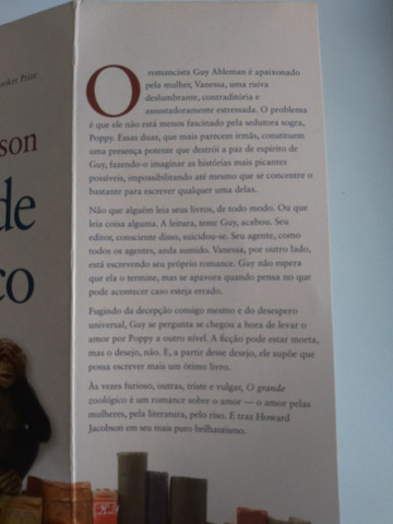 Livro "O Grande Zoológico" de Howard Jacobson - Foto 3