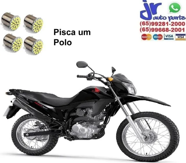 Kit Lampadas Led Para Moto 4 Pisca Bros 160