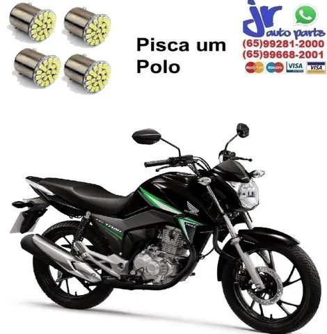 Kit Lampadas Led Para Moto 4 Pisca Titan 160