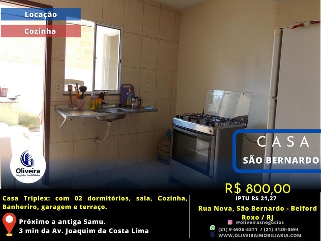 Triplex para Locação em Belford Roxo, São Bernardo, 2 dormitórios, 1 banheiro, 1 vaga - Foto 6