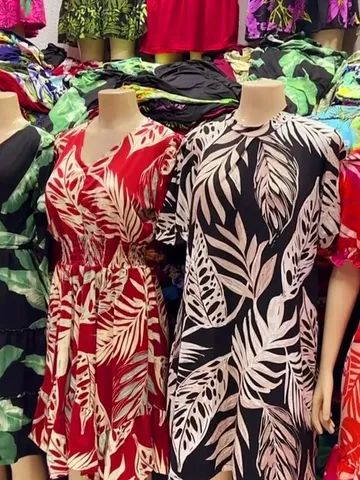 2 Vestidos Estampados Longos Moda Cristã Feminina - Foto 4