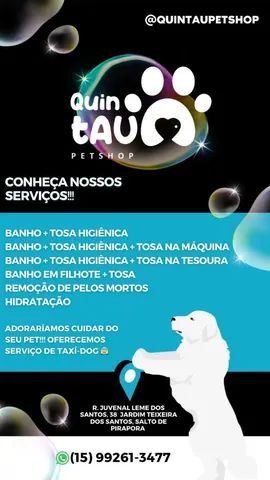 Pet Shop Banho e Tosa Contato Jardim Salto Grande - Pet Shop Perto