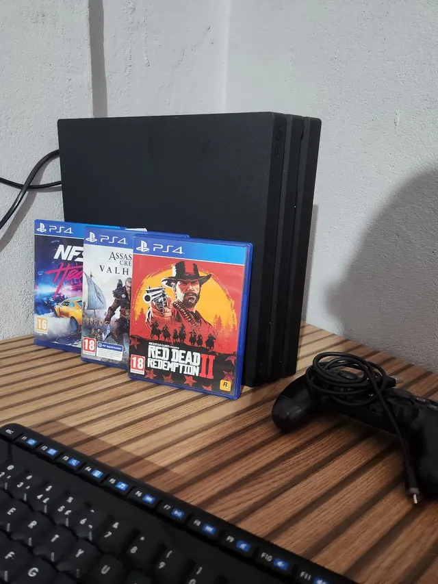 Ps4 Fat 2tb Usado + Dois Jogos Físicos Garantia E Nf