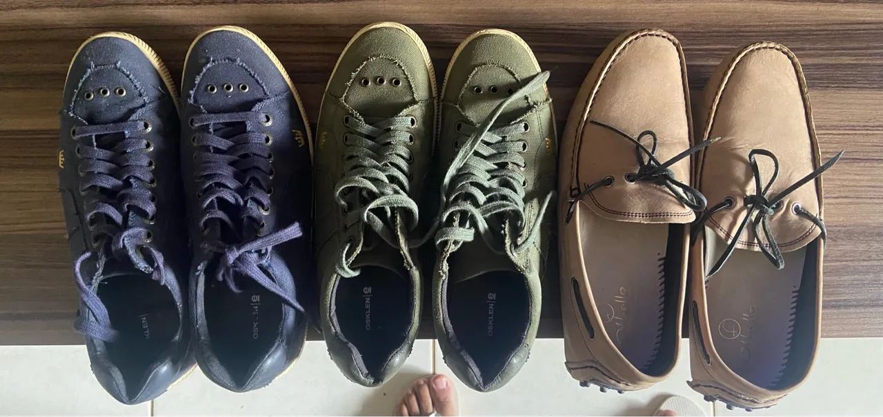 Vendo 3 sapatos, sendo 2 osklens e um Mocassim da marca Othello