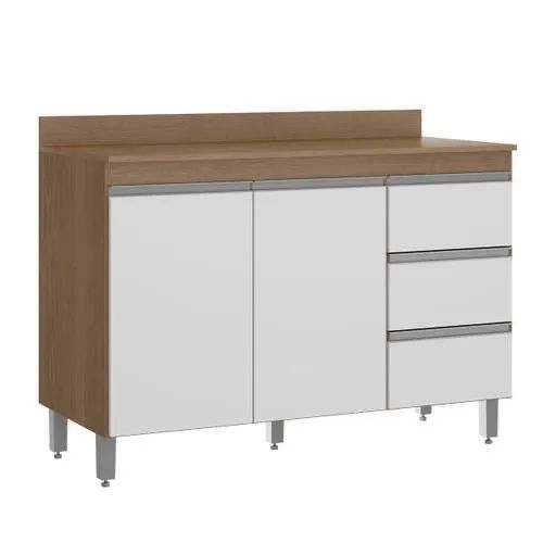 Armário de Cozinha 3 Portas e 2 Gavetas