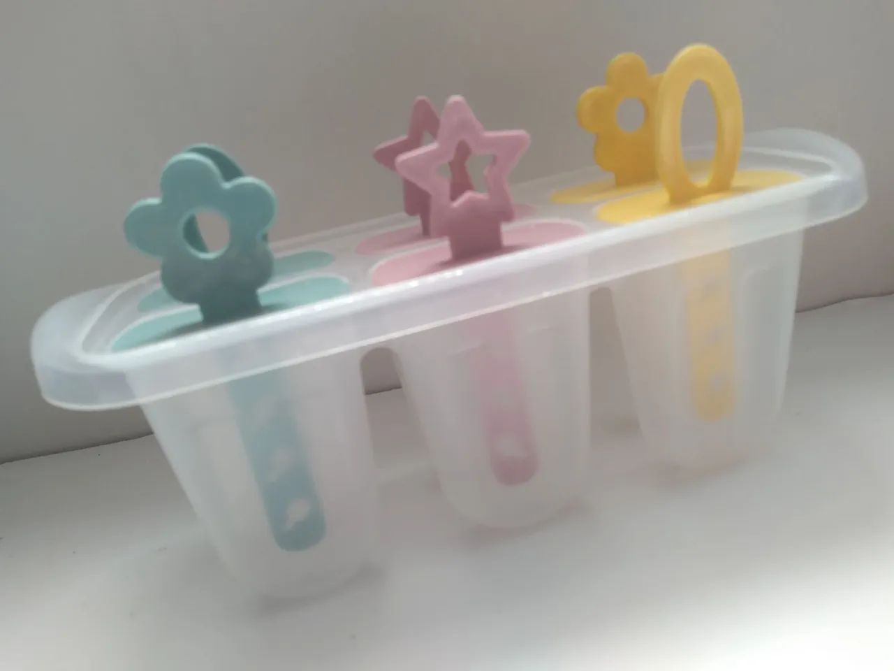 Forma Forminhas para Picolé Nova Colorida de Plástico <br><br><br><br>