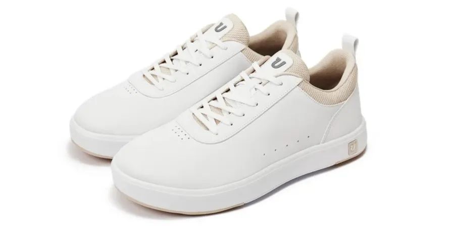 Tênis unissex Yuool Urban Greige branco com bege - tamanho 35-36