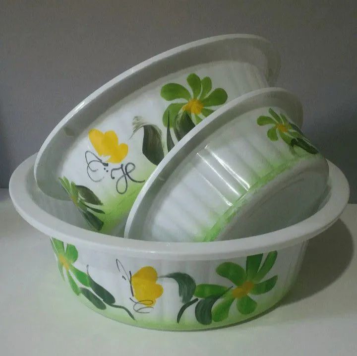 Jogo de Tigelas e Pote para Cozinha com Design Floral - Foto 2