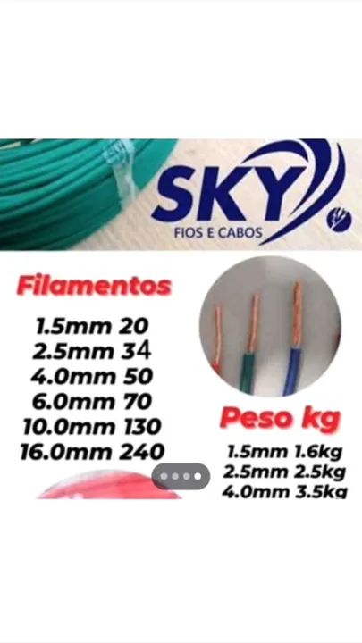 Fio elétrico direto da fábrica  16mm 50 metros , chama no ZAP *07  - Foto 4