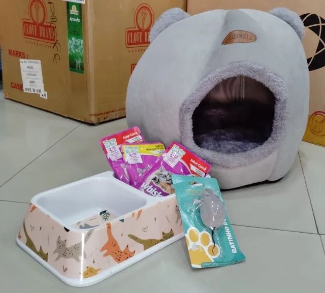 Kit Conforto e Diversão para Gatos: Tudo o que Seu Felino Precisa para Ficar em Casa