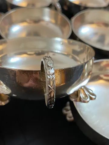 Taças sobremesa prata