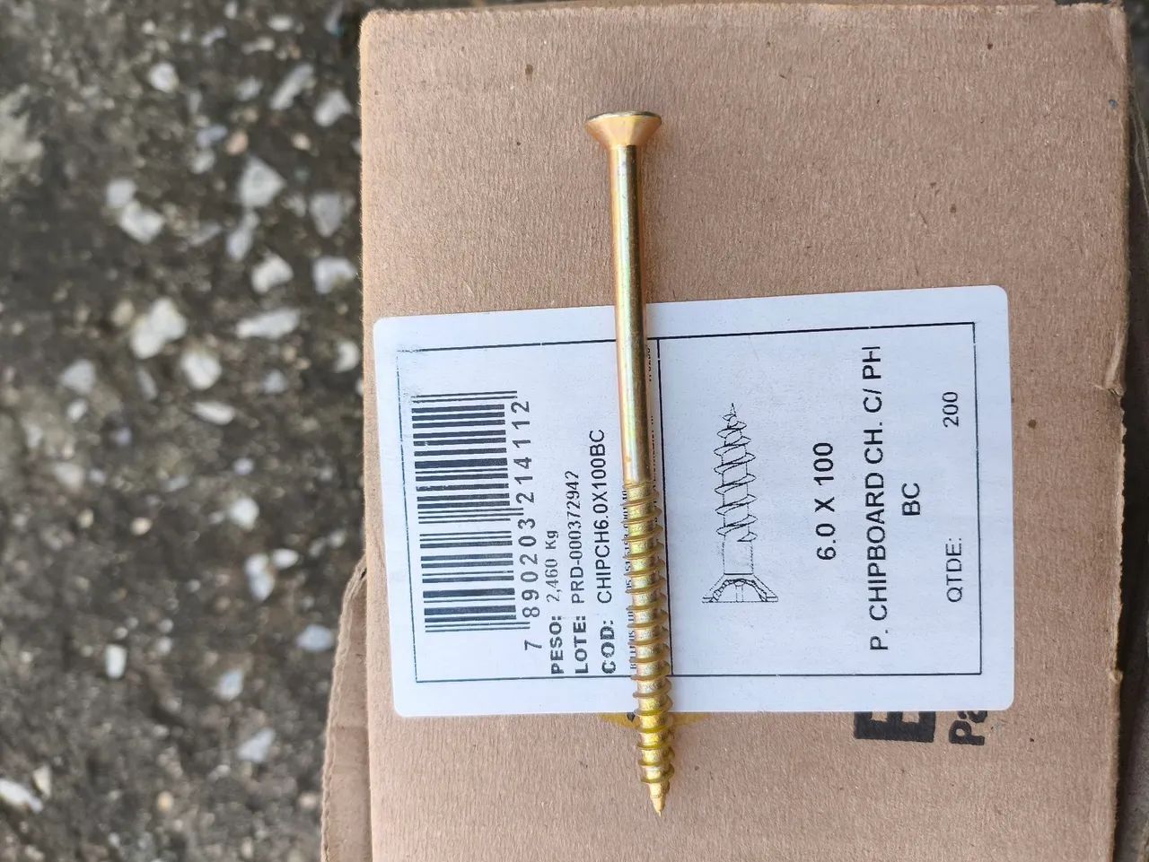 Parafusos Chipboard 6.0x100 - 200 unidades