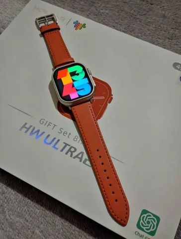 Kit Smartwach IWO HW2 Ultra com 7 pulseiras + case - Foto 2