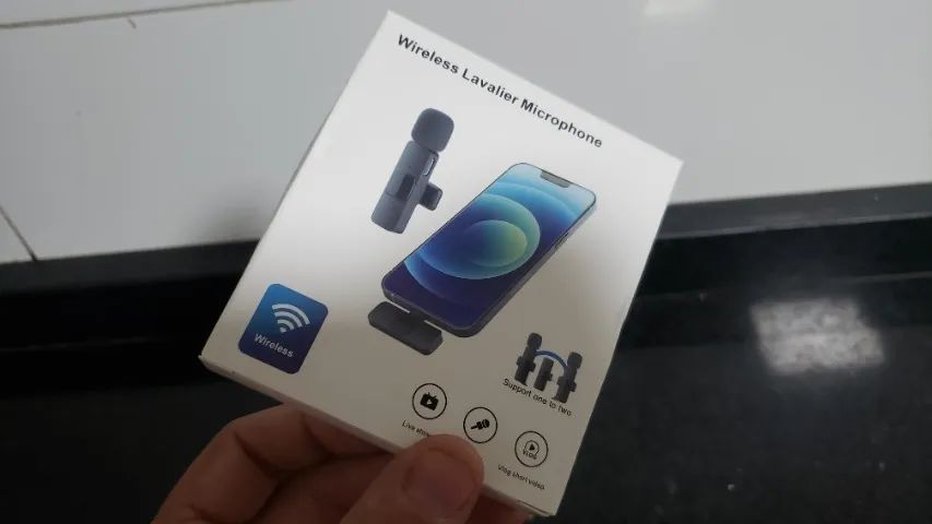 Microfone recarregável sem fio Lapela bluetooth IOS Iphone