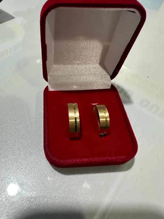 Alianças em Ouro 18k750 - Foto 2