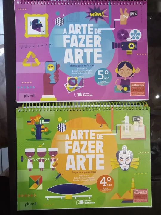 Dois livros didáticos A arte de fazer Arte 4° e 5° ano do ens. Fundamental