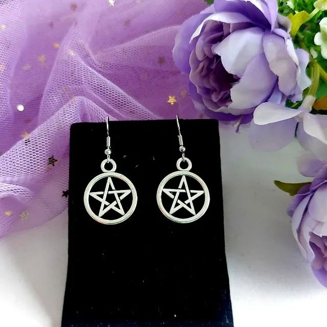 Brincos Pentagrama Wicca - Foto 3