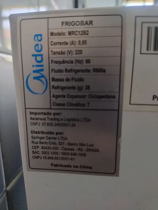 Frigobar Midea 124 Litros Branco 220v - Foto 5