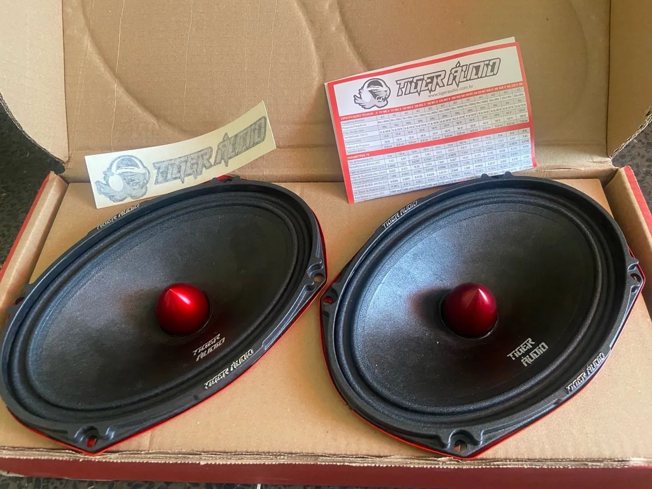 14 pares de 6x9 tiger audio (440w rms )novos na caixa com nota! - Foto 4